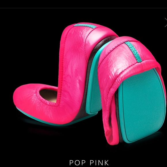 Tieks Shoes - Tieks Neon Patent Pop Pink Ballet Flats Shoes
